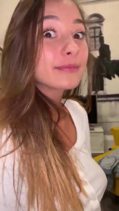 Happy Brunette &amp;amp; Boobs Flashing