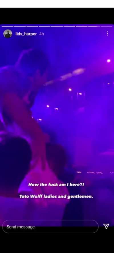 Toto Wolff crowdsurfing tonight is something I would have never expected to see after today's race
