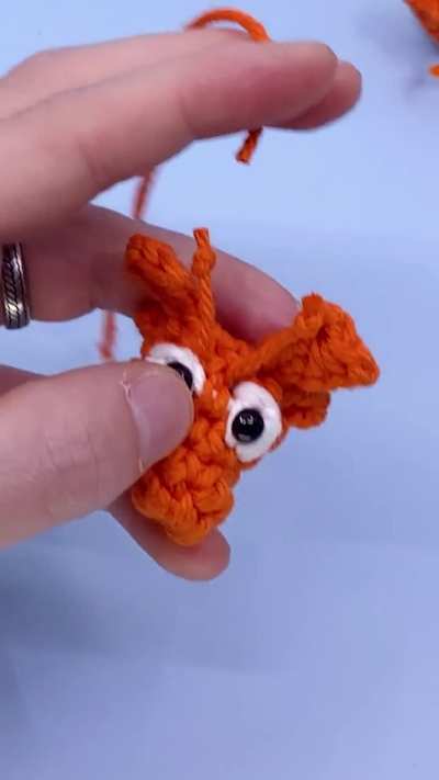 I crocheted a tiny hermit crabaccino.