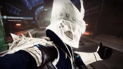 The new helmet looks silly with the selfie emote.