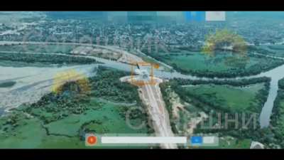 Russian shelter under the bridge base in Oleshky, Kherson region hit by AASM-250 "Hammer" guided bomb dropped by MiG-29 of 40th Tactical Aviation Brigade.
