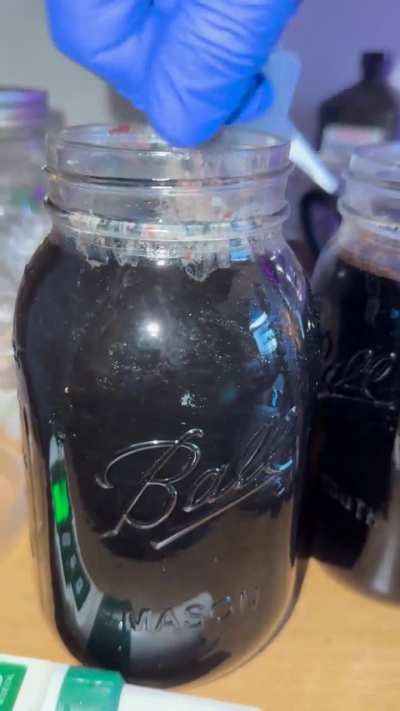 Blue-grey precipitate at low ph?