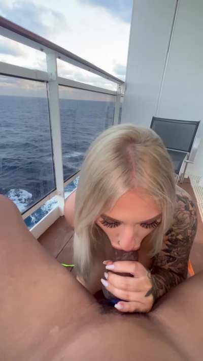Blowjob with a view