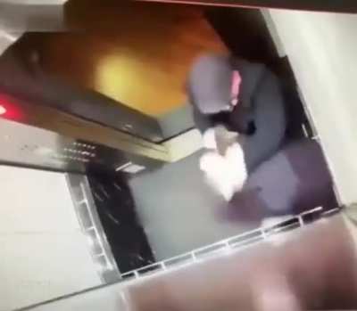 Asshole spits in old guy's face. Old guy beats up asshole.