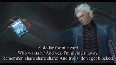 Vergil&rsquo;s 19 dollar Fortnite card giveaway