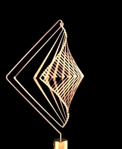 The unexpected mechanics of a Fibonacci inspired sculpture (not a rendering) [OC]