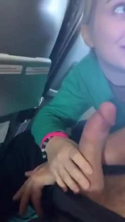 Airplane blowjob