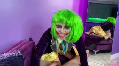 Adriana Chechik Cosplays as "The Jokester" squirts, anal, and big facial. POV