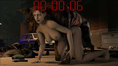 Jill getting fucked by a zombie dog (Santalol)
