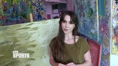 Brief TMZ interview about her NFT and art.