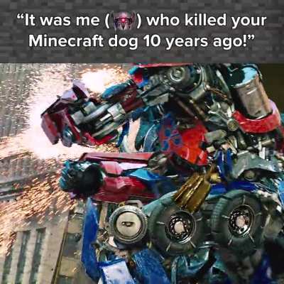 "It was me who killed your Minecraft dog 10 years ago!"
