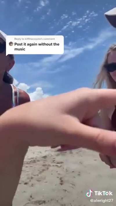 Angry Karen has a problem with some ladies’ attire at the beach and makes a big deal about it.