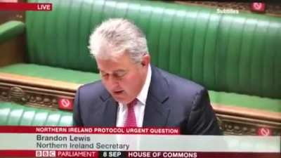 Brandon Lewis confirms the Government will break international law on EU Withdrawal Deal:- "Yes, this does break international law in a very specific and limited way".