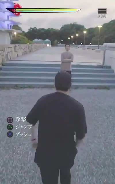 A guy just running , someone just following him with a camera and a "game" overlay. Insane talent