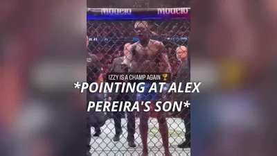 Izzy BEGGING Sean to not disrespect him or his "family" before the Octagon interview (Izzy is the same guy that held a grudge against Pereira's 5 year-old son)