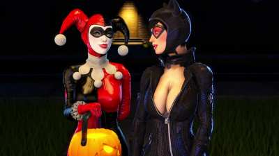 Harley and Catwoman's hot Halloween night (Lord Aardvark) [DC Comics]