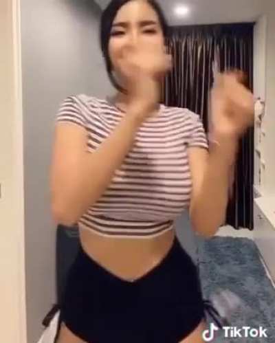 Showing her moves