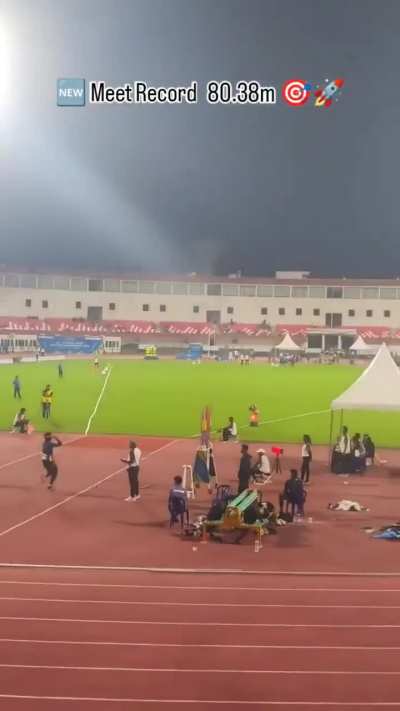 Haryana's Himanshu Jakhar broke the Meet Record 80.38m &amp;amp; won Gold Medal in the U-18 final of the National Junior Championships 2025
