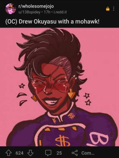 okuyasu with a mohawk, what could go wrong?