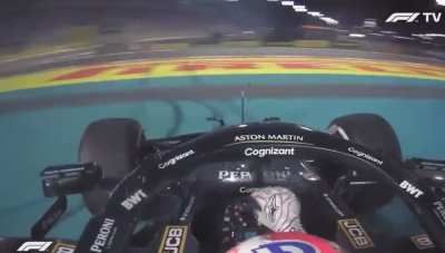 Seb doing some donuts after the race