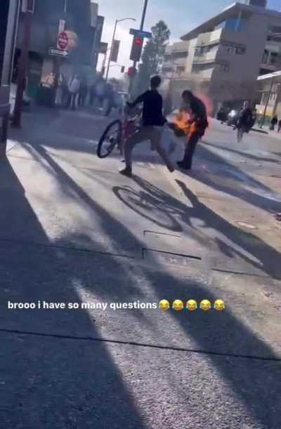 bro should&rsquo;ve took stop drop and roll a little more serious
