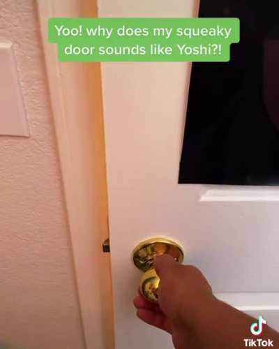 Yoo! Why does my squeaky door sound like Yoshi?!