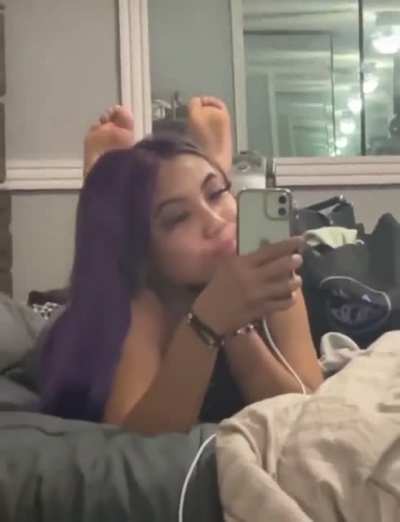 Purple hair hottie
