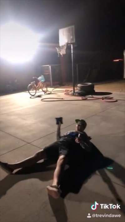 Few sentences embody “Guys being dudes” quite like “cornhole nutshot duel”