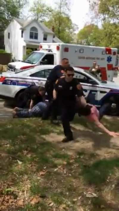 Lady Tries Getting A Little Too Close To Cops Doing Their Job