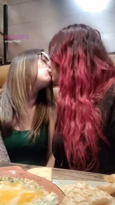 We went out for apps &amp;amp; drinks and ended up kissing while waiting