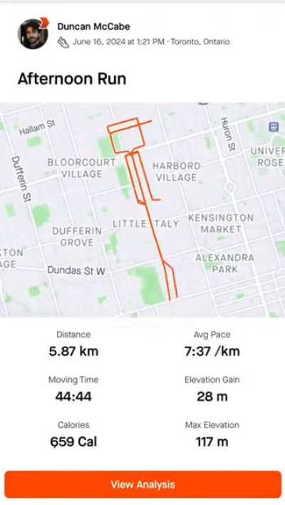 A guy from Toronto spent a year running to draw a cartoon of his route.