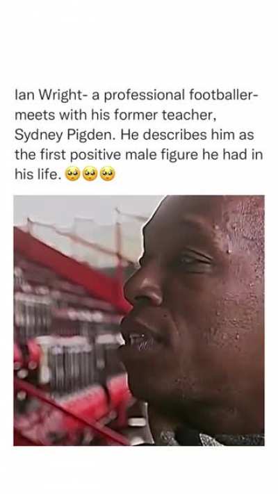 Professional Footballer meeting his former teacher