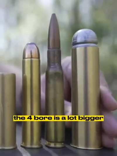 Even wilder than .50 BMG pistol - 4 Bore - a ridiculous shoulder-fire rifle with shells 1&Prime; in diameter