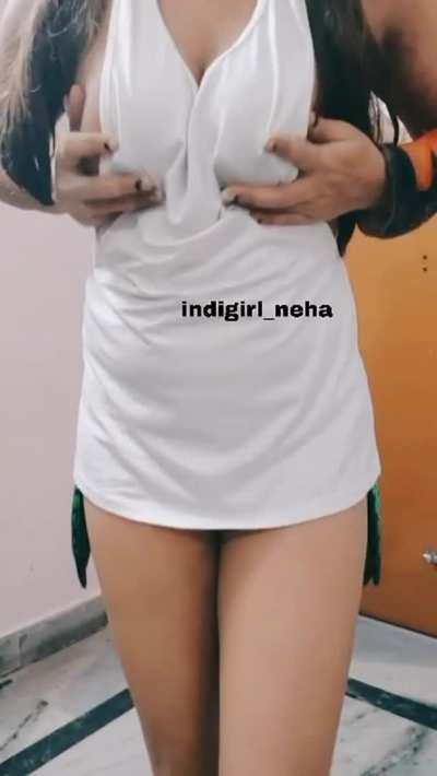 Desi girl in white..... up for online 😍🤩🥰