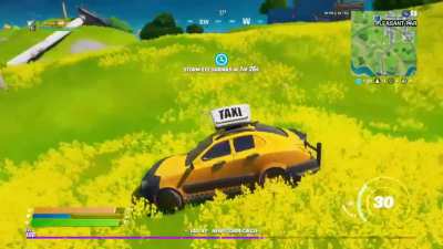 Just driving around in Fortnite while Gangnam Style&rsquo;s playing.
