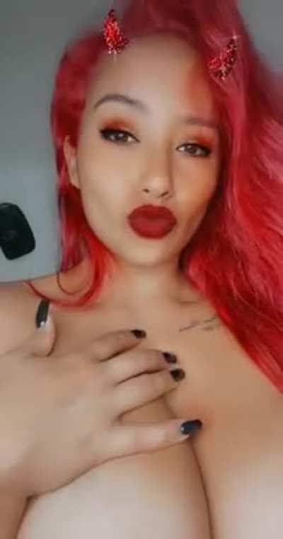 Would you cum on my big latina tits ?