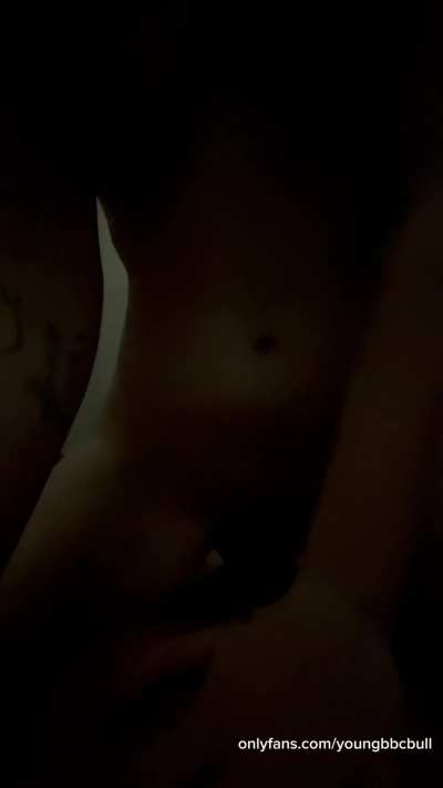 Skinny girl with small natural tits rides BBC POV (OC)