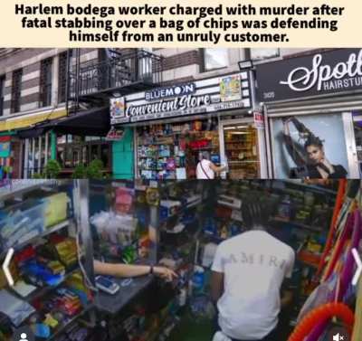 When &ldquo;IM GOING TO GET MY BF&rdquo; goes wrong 😔 Long story short: The GF EBT card was declined for some chips, so Deli man grabbed em chips back, n she got so TIGHT she said &ldquo;IMA GET MY BF NOW WATCH U BUGGIN&rdquo; Her BF got poked 5 times 😞 Should they free him? I t