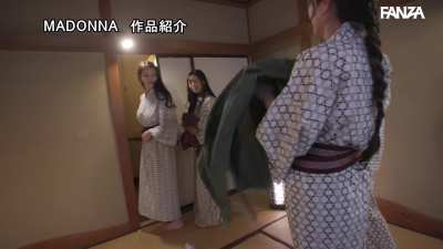 JUR-350 Last man standing at the hot springs. Kazama, Shina, Tachibana & Ueha