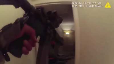 Cop gets shot in the chest and stays in the fight with Doom Music