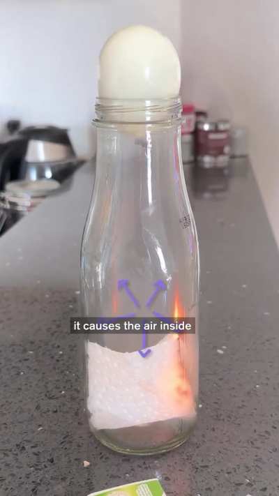Egg in Jar Science Demo