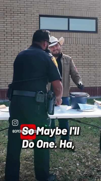 SAPD officer can't stand the heat. Asks," Does it [salsa] pica?"