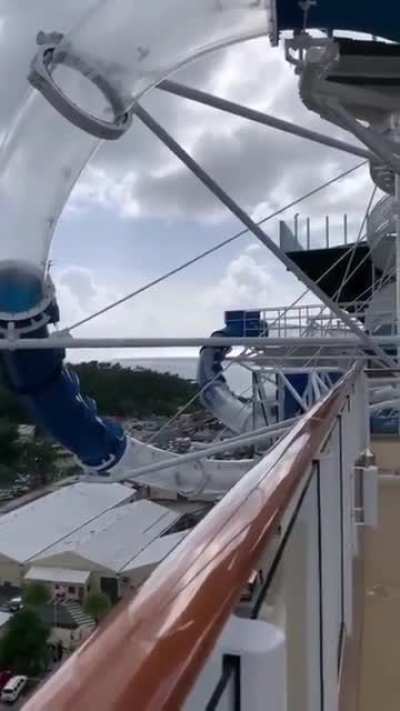 Not enough speed on a water slide.