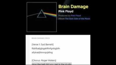 Brain Damage but it's audible