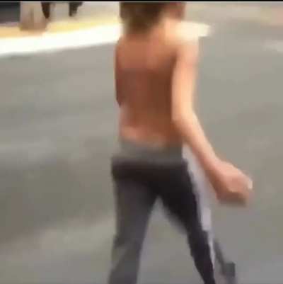White kid saying 