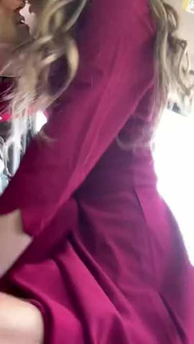 The way her body moves under her bridesmaid dress