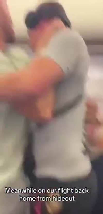 Man tried to open the door on a crowded Ryanair plane flying from Zadar in Croatia. When he ran to the door, two young men jumped on him and threw him to the floor.