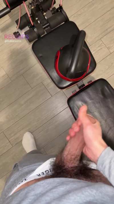 11 cumshots. Almost got caught cumming on gym equipment [30]