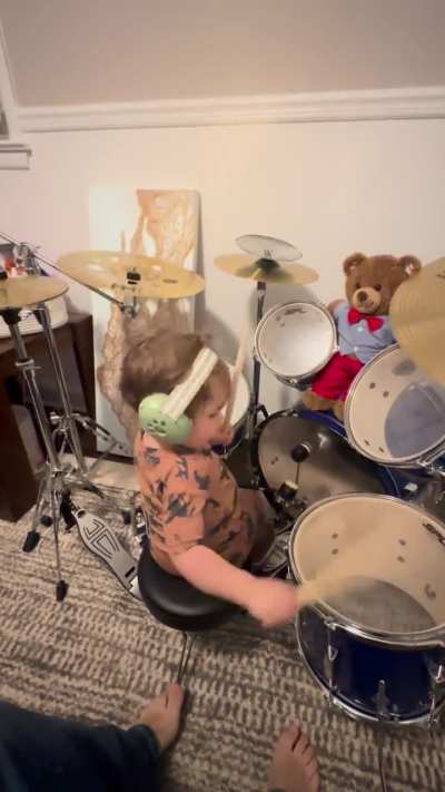 1 year old first time double pedals