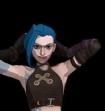 Jinx when she spots her snack Ekko :-
